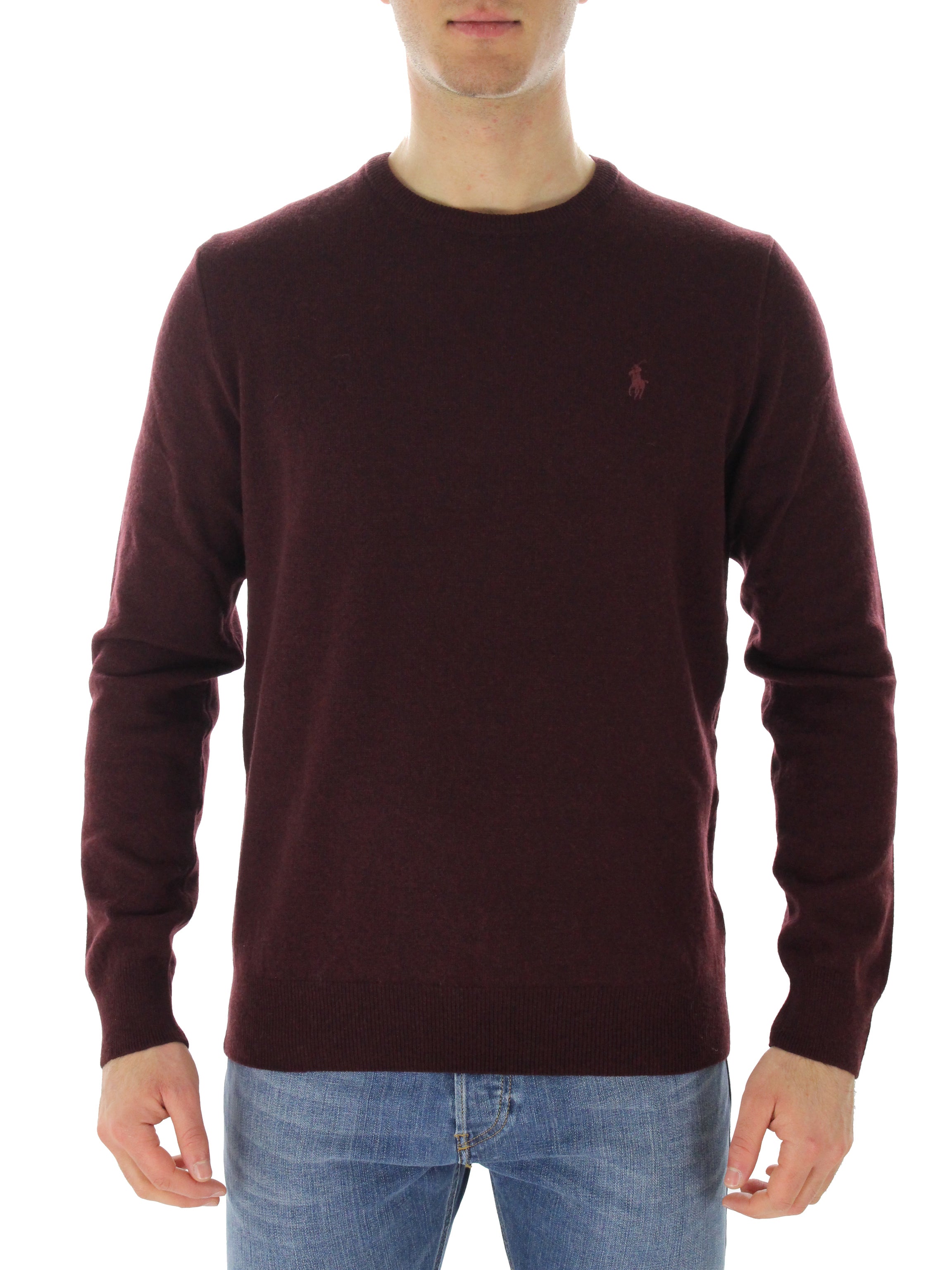 POLO RALPH LAUREN MAGLIA GIROCOLLO 71087671400 BORDEAUX