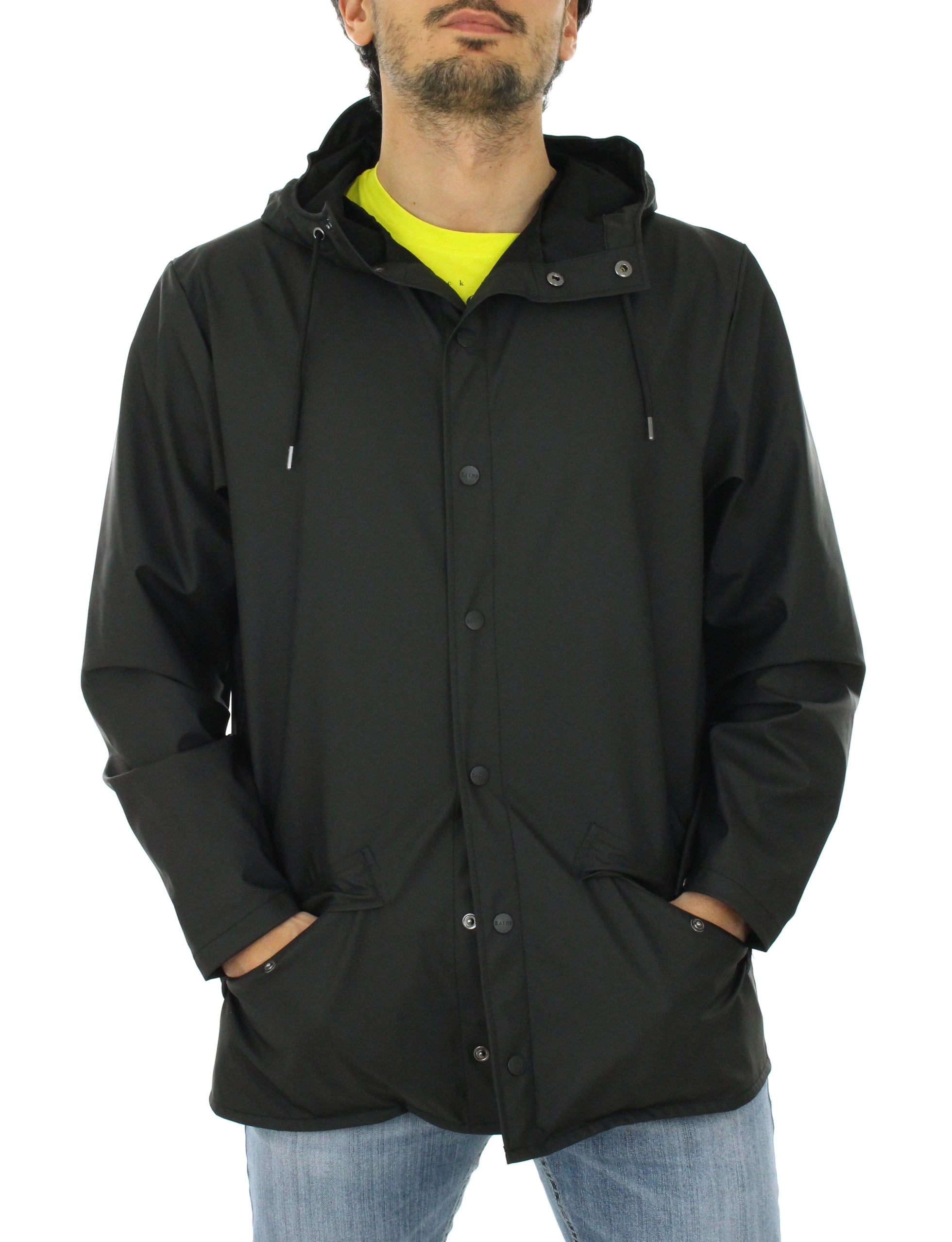 RAINS GIACCA IMPERMEABILE UNISEX 1201 NERO