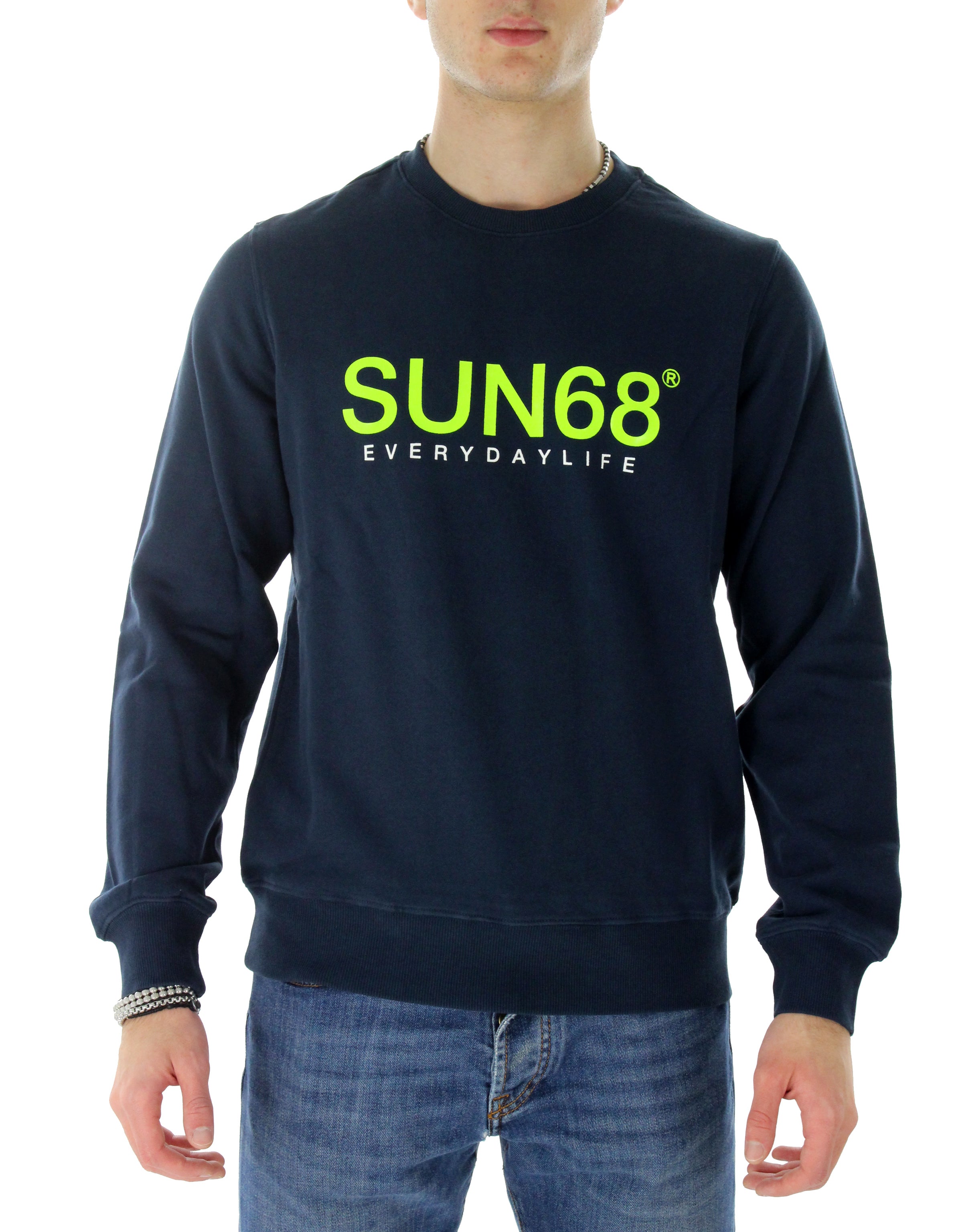 Sun68 felpa girocollo cotone