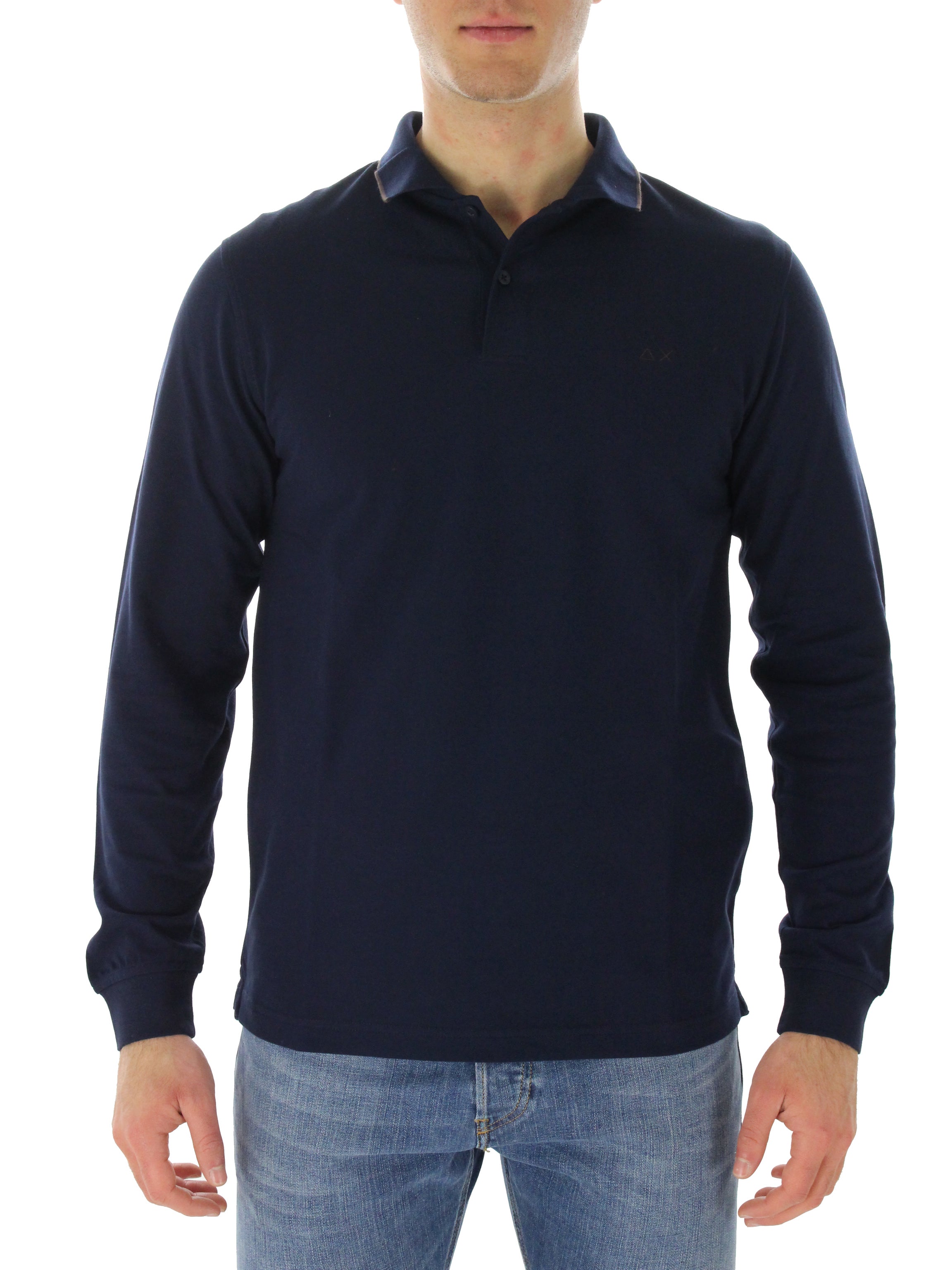 A42103 Navy Blue Roun Polo