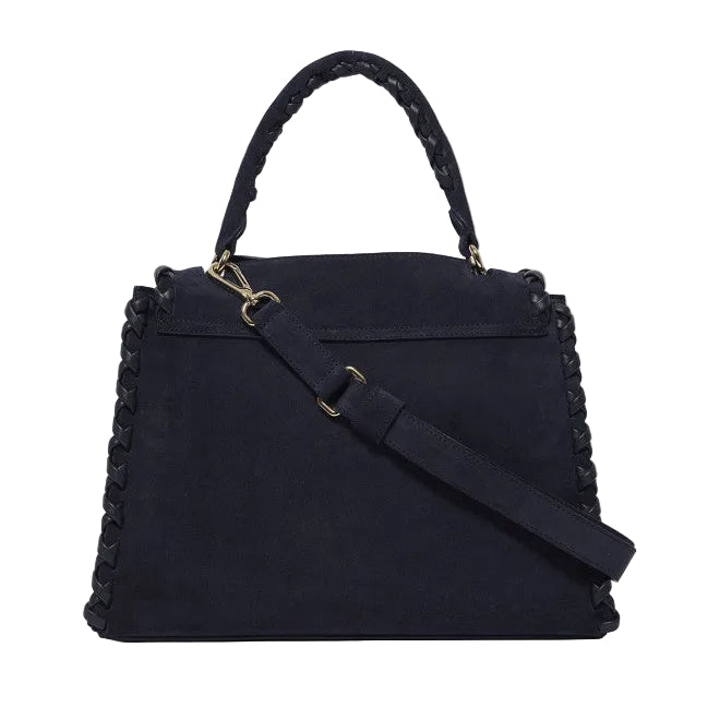 Borsa Sveva Peach Cross Midi a spalla in suede con tracolla