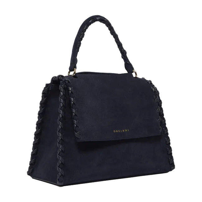 Borsa Sveva Peach Cross Midi a spalla in suede con tracolla