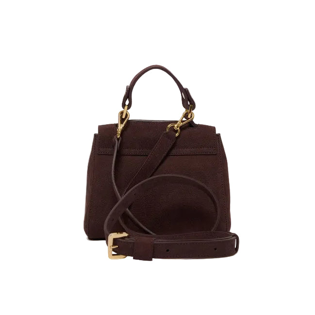 Borsa Sveva Nabucco Mini a mano in pelle nabuk con tracolla