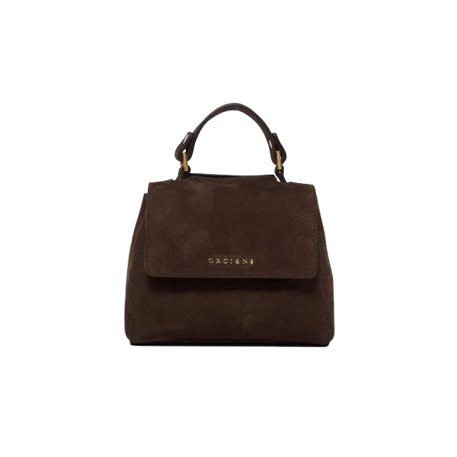 Borsa Sveva Nabucco Mini a mano in pelle nabuk con tracolla