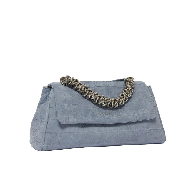 Borsa Sveva Longuette Twilight a spalla in nabuk stampa cocco