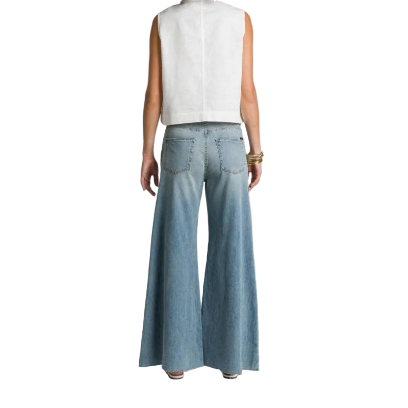 Pantalone Wide Leg in Denim