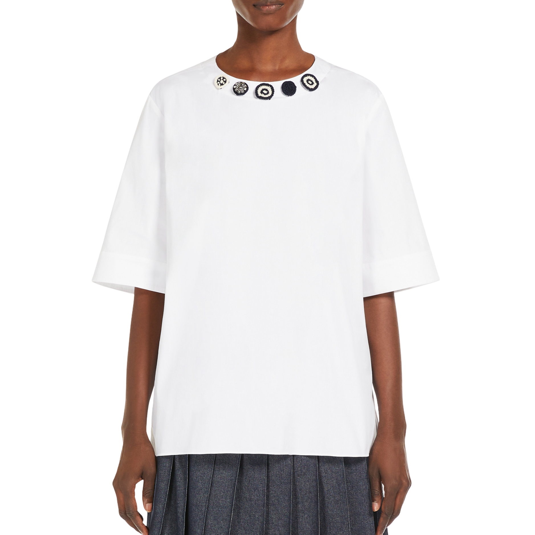 'S Max Mara Blusa in popeline di cotone