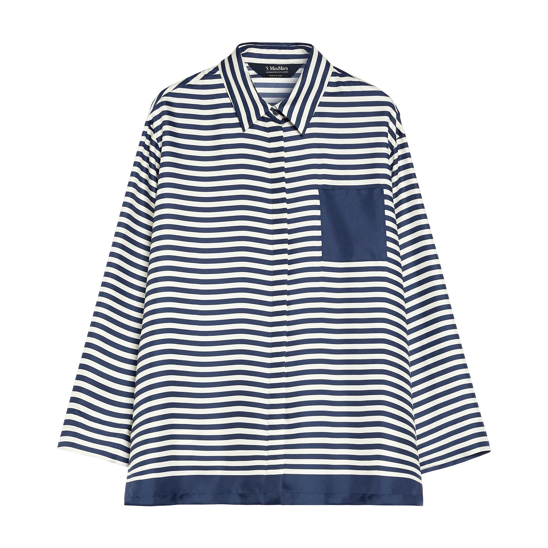'S Max Mara Camicia in twill di seta stampata