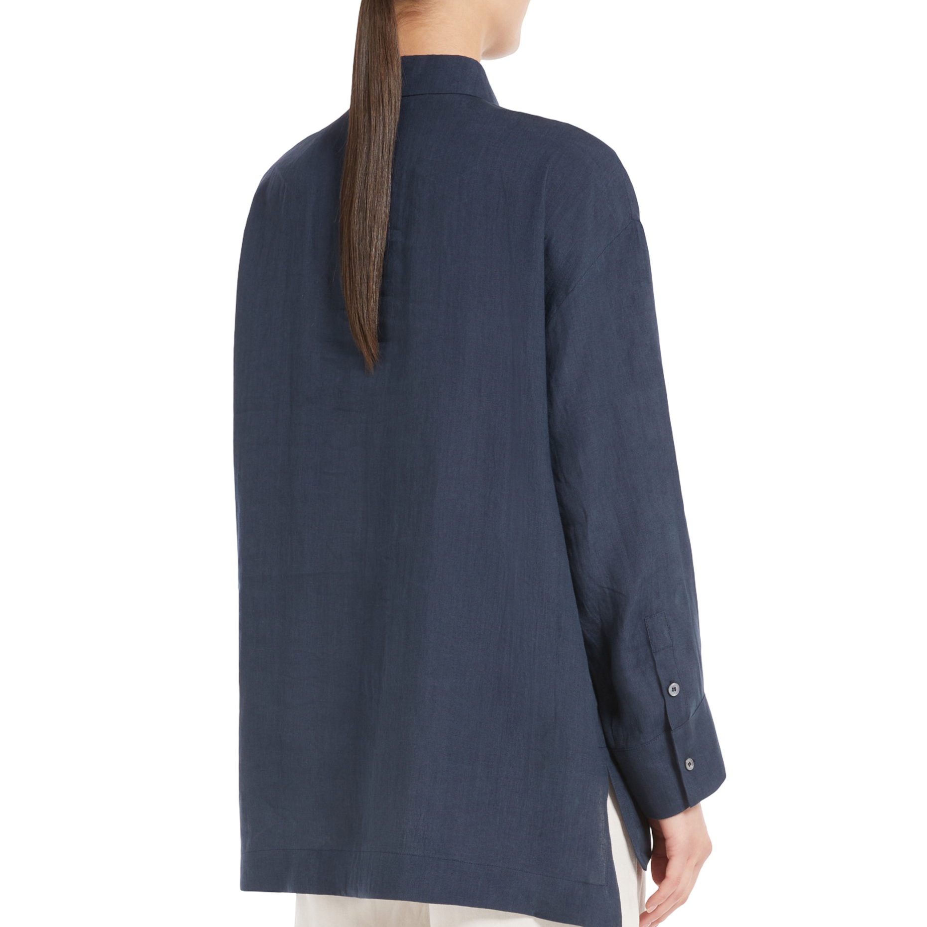 'S Max Mara Camicia polo in tela di lino