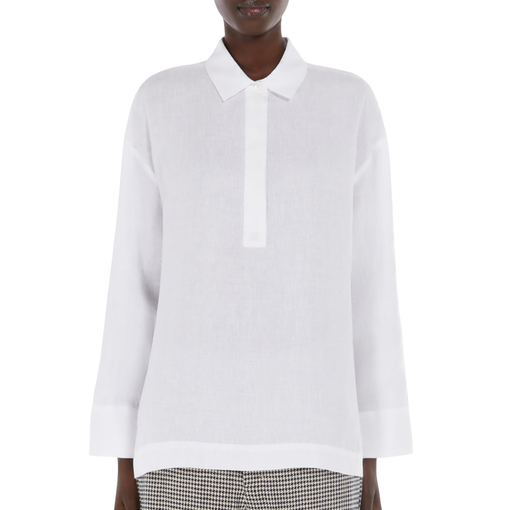 'S Max Mara Camicia polo in tela di lino