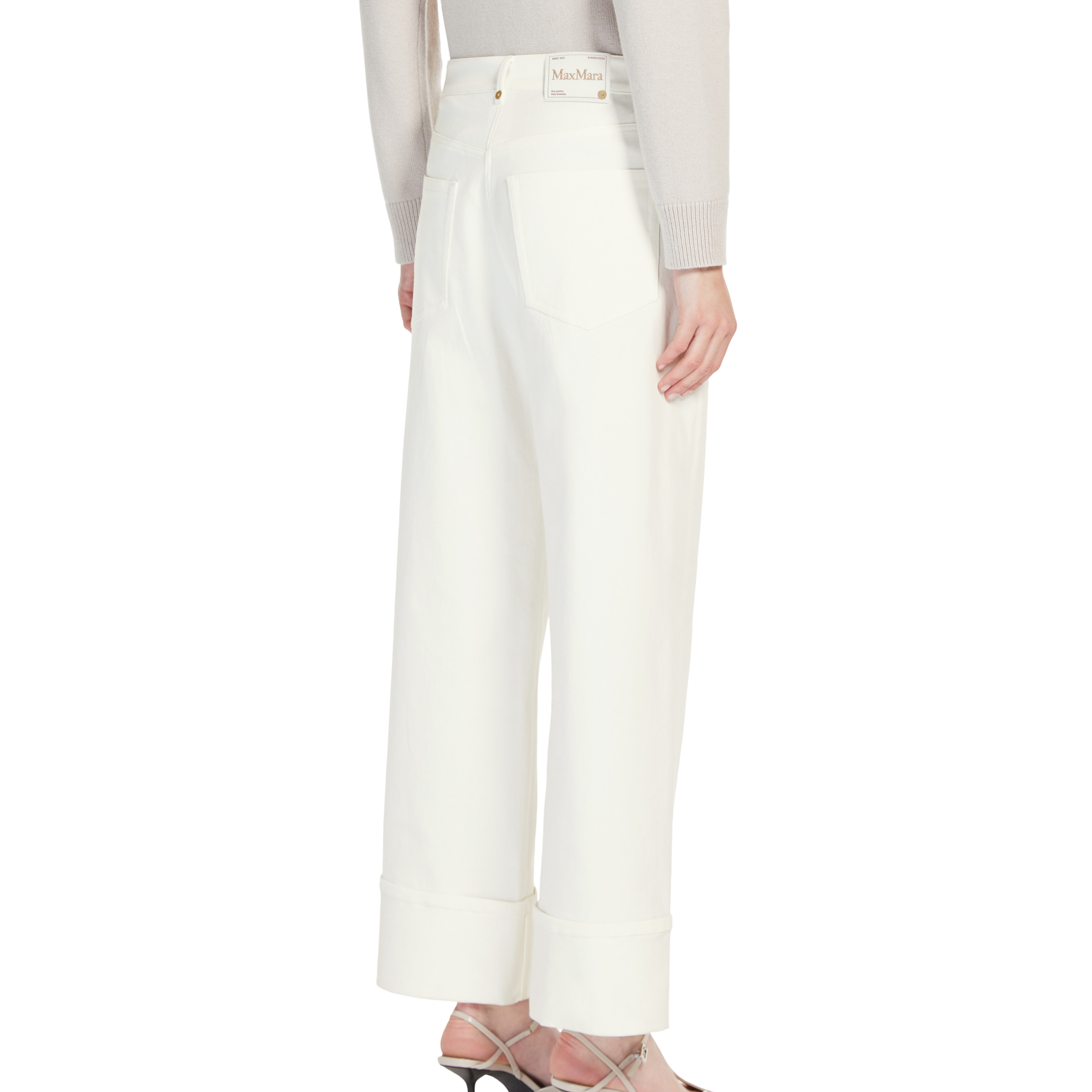 'S Max Mara Pantalone in Bull di Cotone Stretch