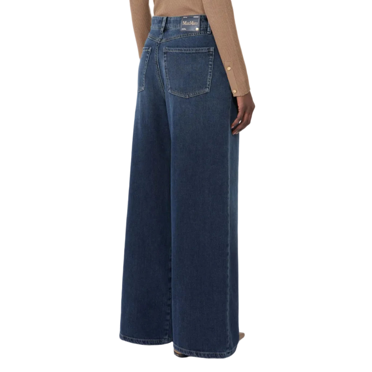 Jeans ampio in denim di cotone Elia