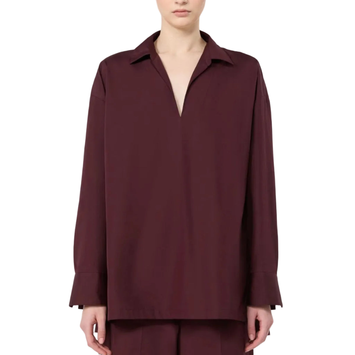 Blusa in popeline di cotone Cristel