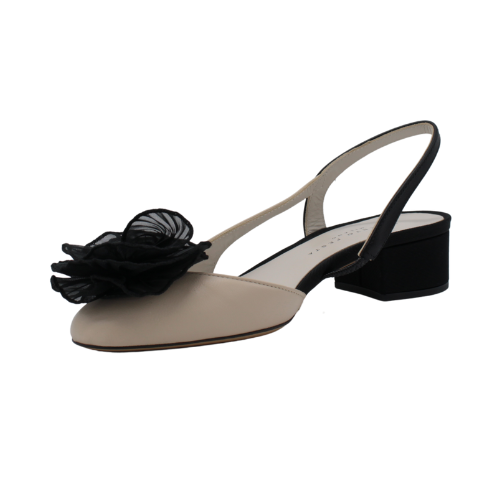 Roberto Festa Slingback in pelle con fiore Antoine