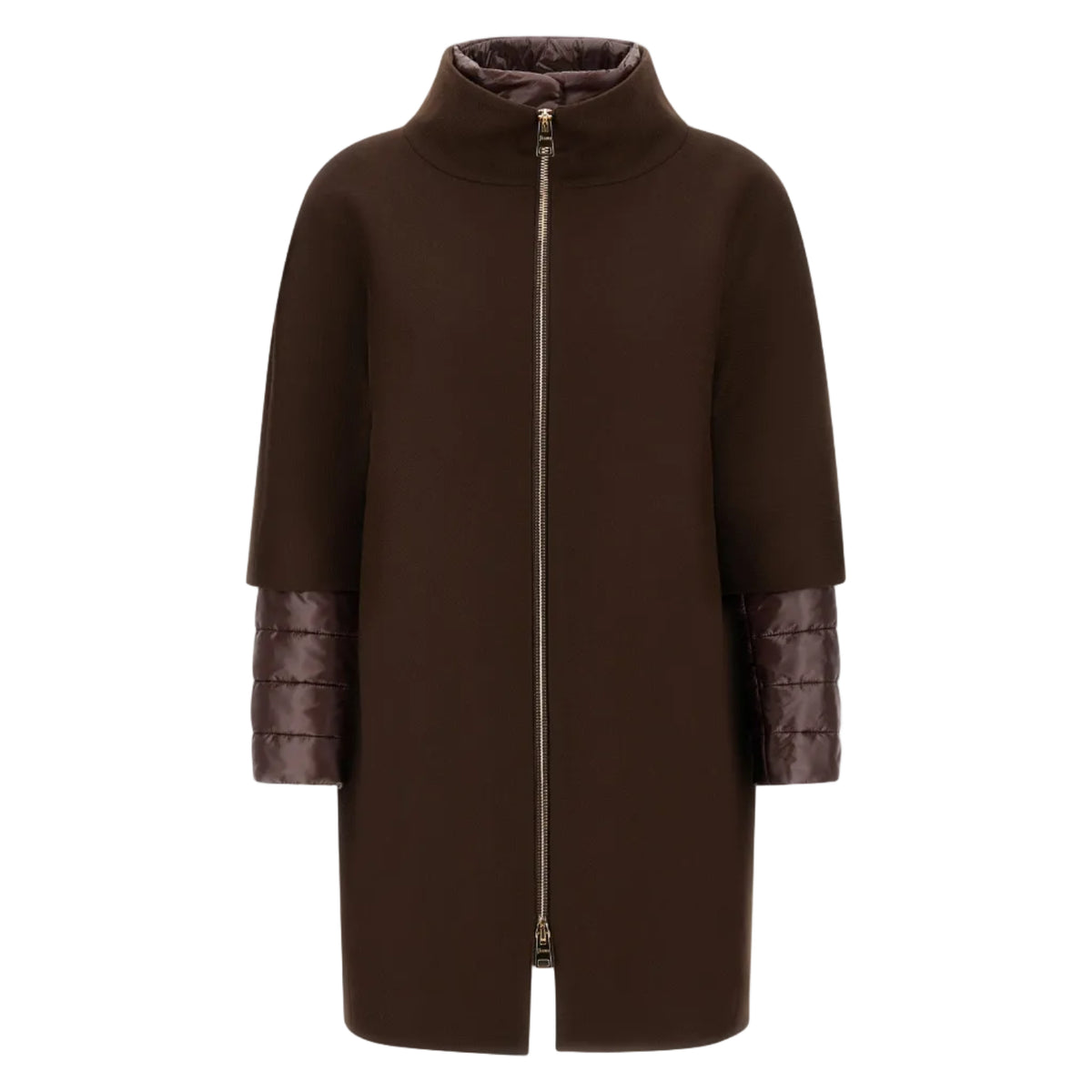CAPPOTTO A UOVO IN ECO WOOL E ULTRALIGHT