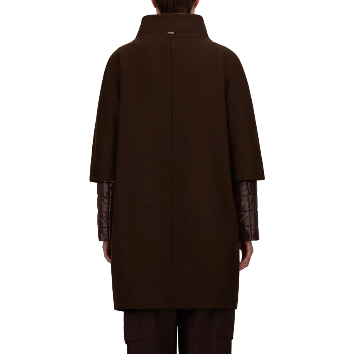 CAPPOTTO A UOVO IN ECO WOOL E ULTRALIGHT