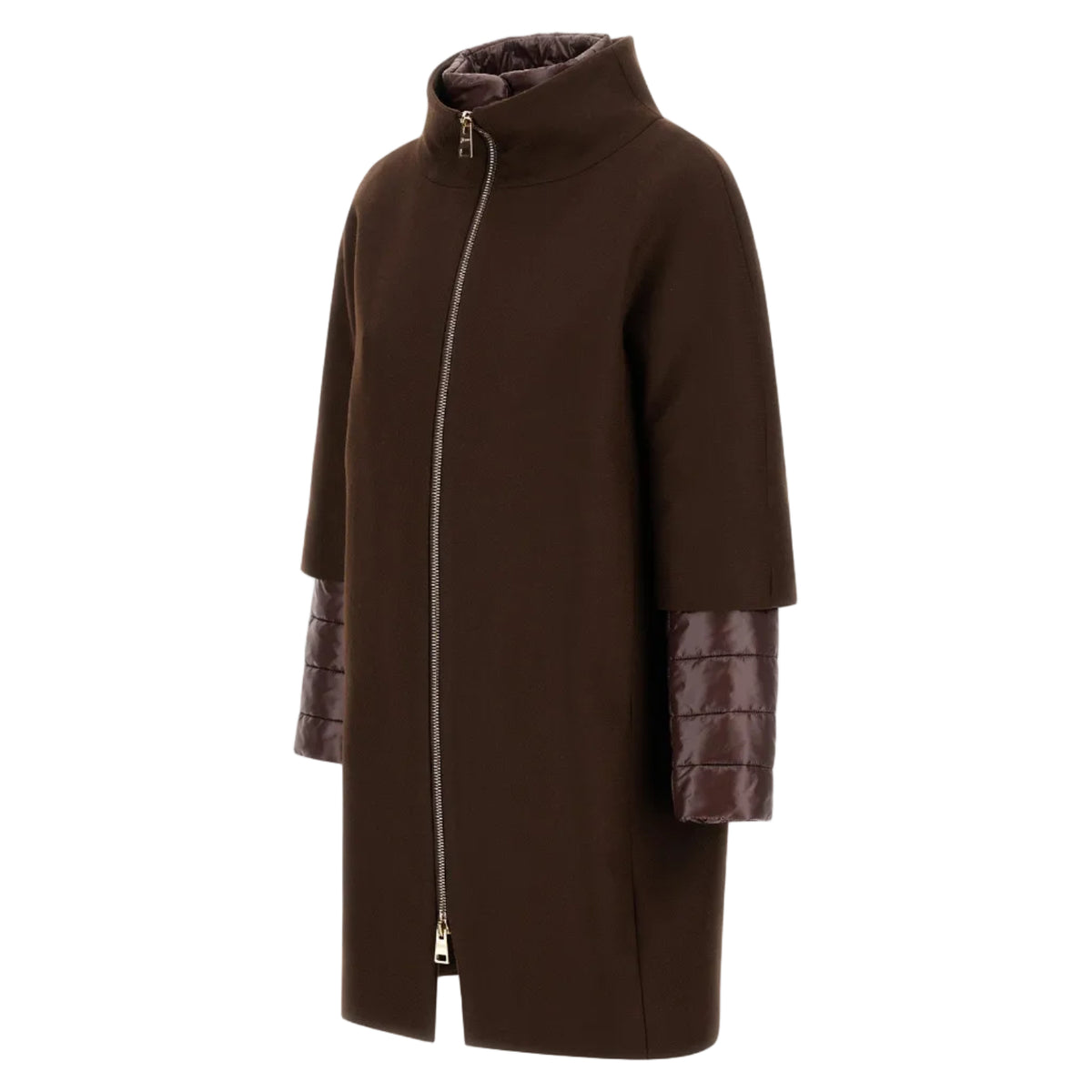 CAPPOTTO A UOVO IN ECO WOOL E ULTRALIGHT