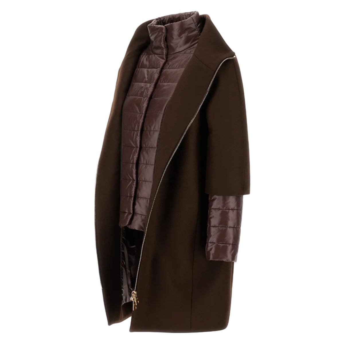 CAPPOTTO A UOVO IN ECO WOOL E ULTRALIGHT