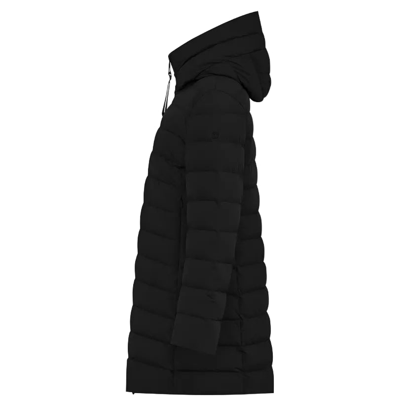 PIUMINO IN TESSUTO TECNICO BI-STRETCH CON AMPIO CAPPUCCIO