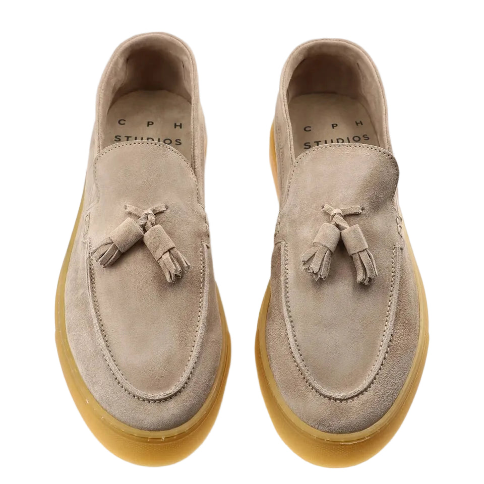 Mocassino in Suede con Nappine