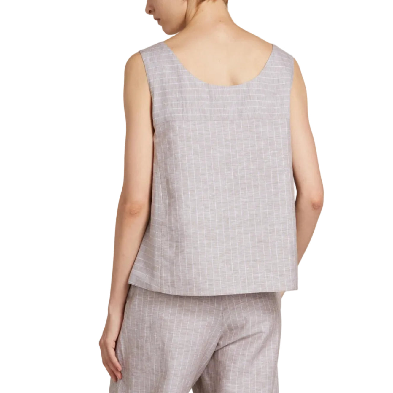 Top in Lino a Riga Larga Caliga