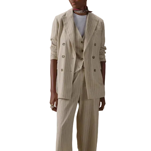 Giacca doppiopetto striped herringbone