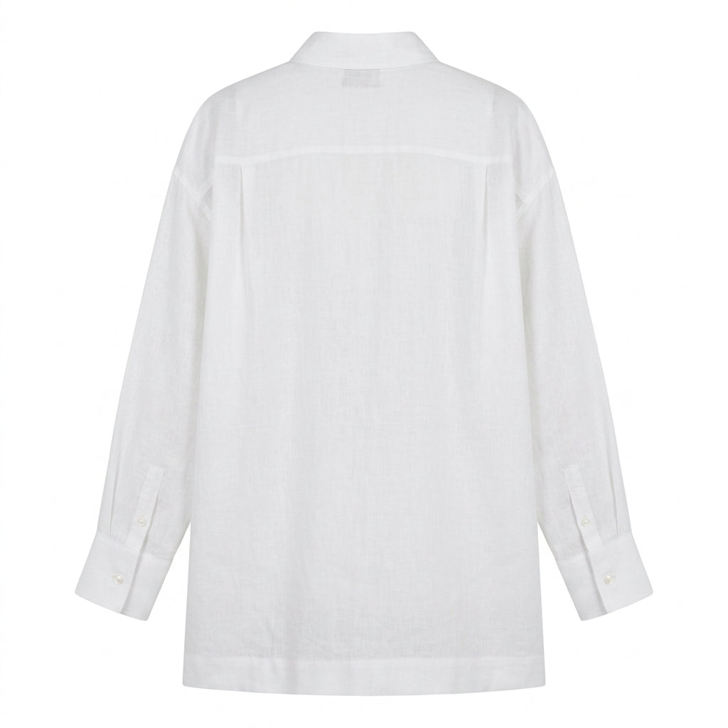 Camicia polo in tela di lino