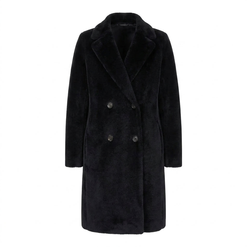 Cappotto midi in alpaca e lana Roseto