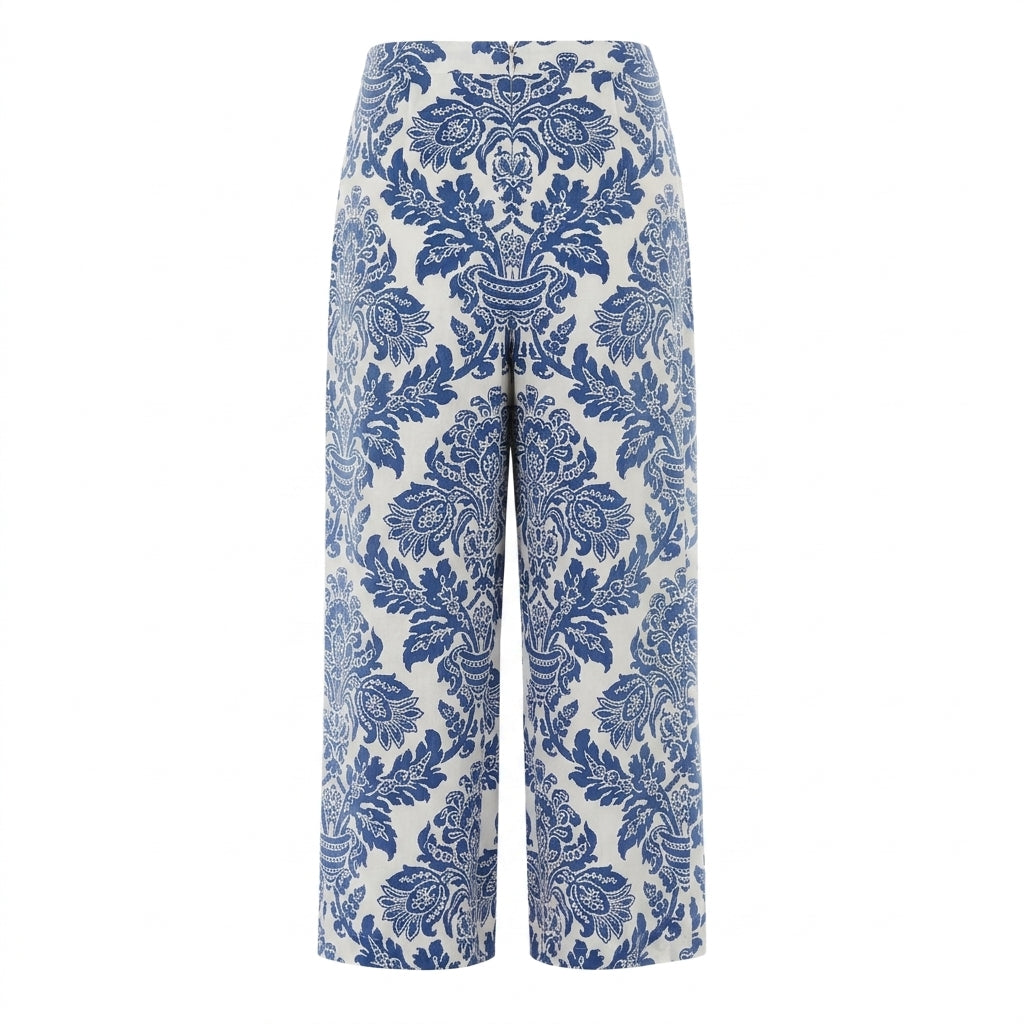 Pantalone in popeline stampato