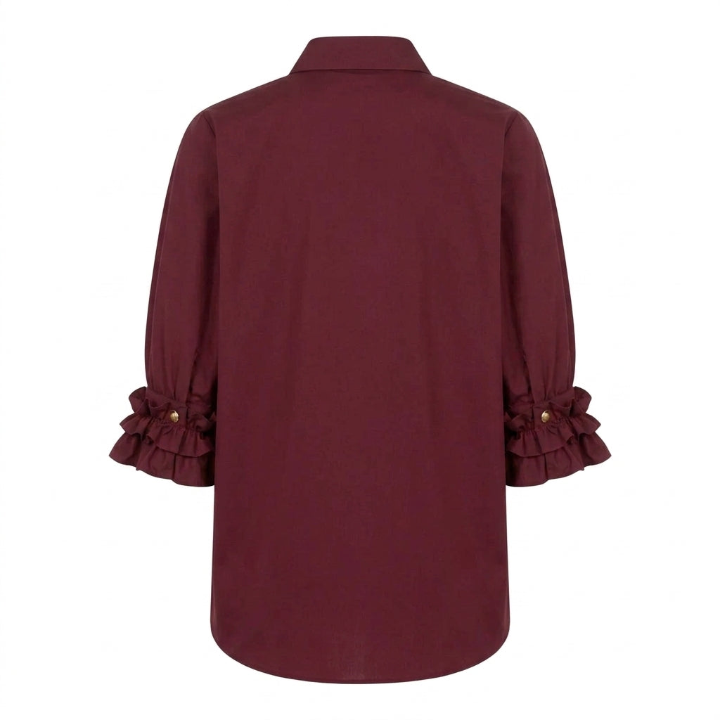 Camicia in popeline di cotone Nebbie