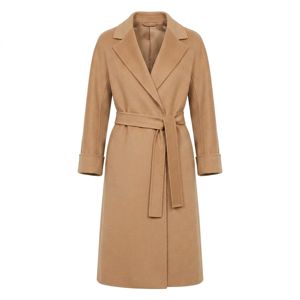 Cappotto midi in drap di lana Esturia