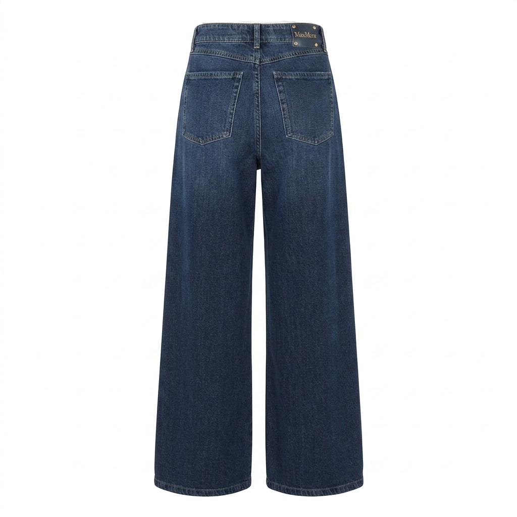 Jeans ampio in denim di cotone Elia