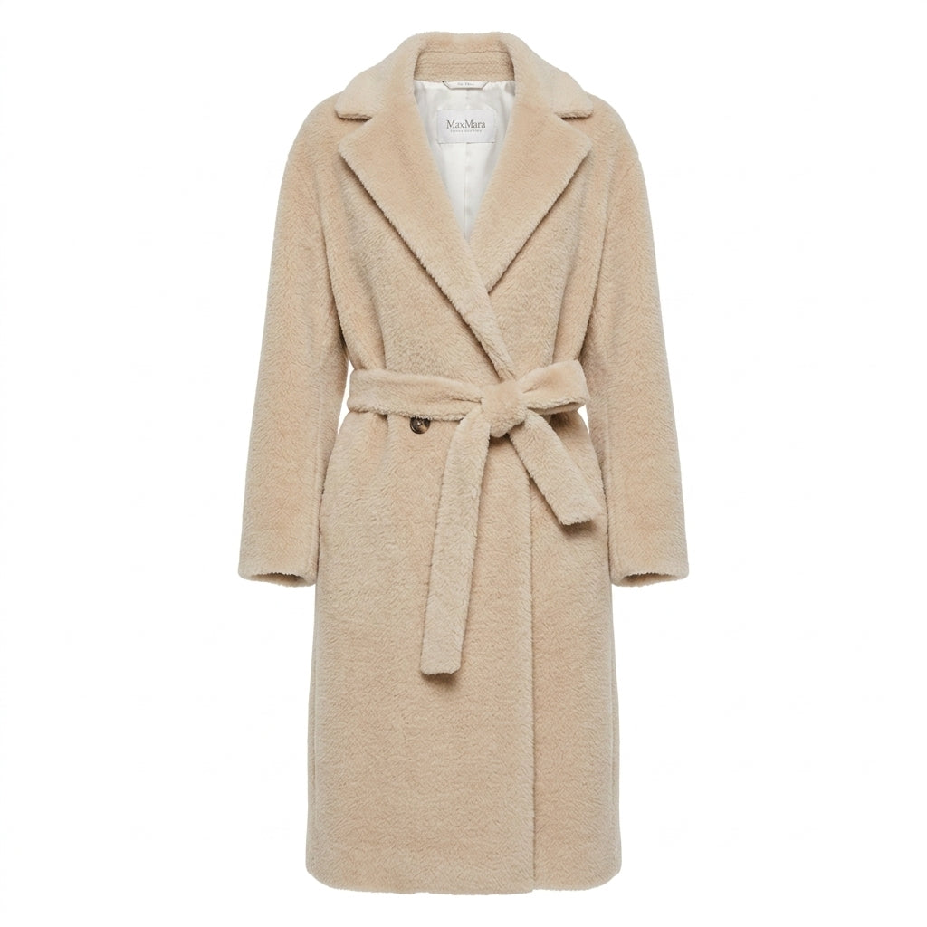 Cappotto doppiopetto in alpaca e lana