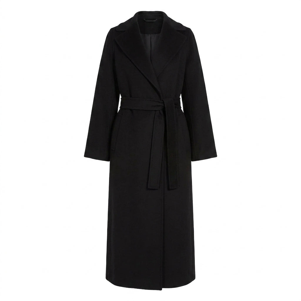 Cappotto a vestaglia in drap di lana Poldo