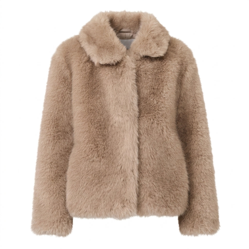 Cappotto corto dalla texture soffice