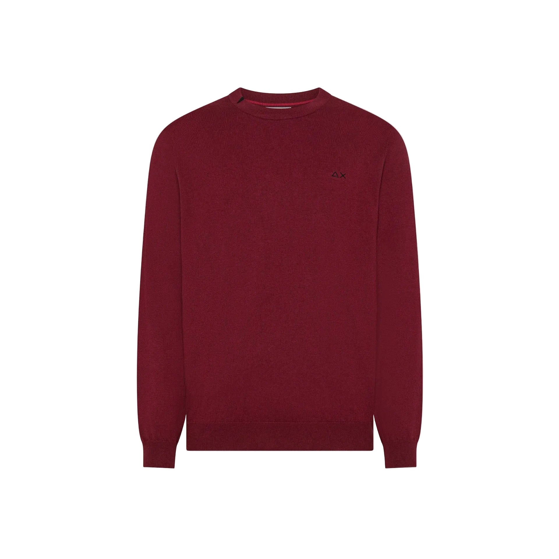 Maglia girocollo in cotone e lana