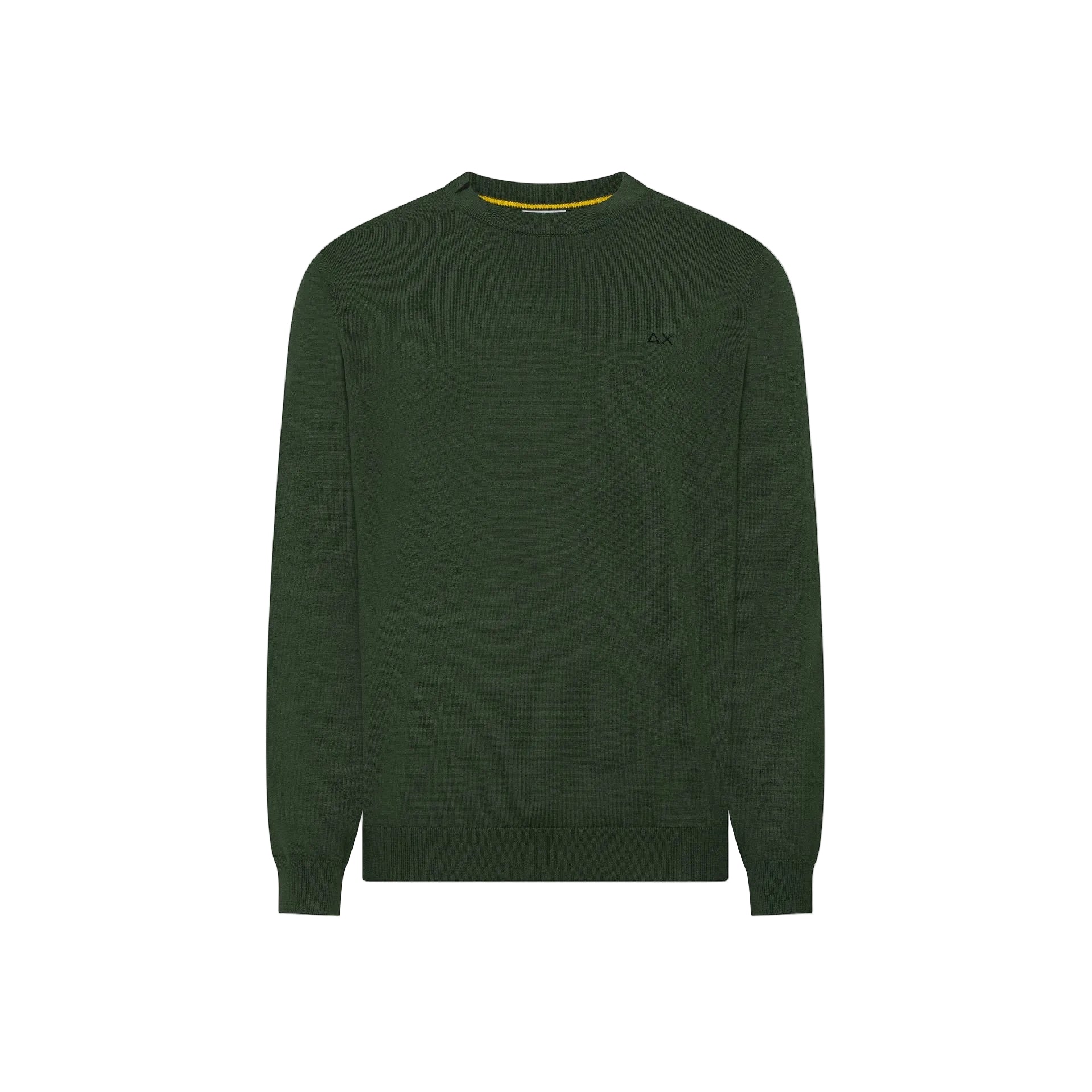 Maglia girocollo in cotone e lana