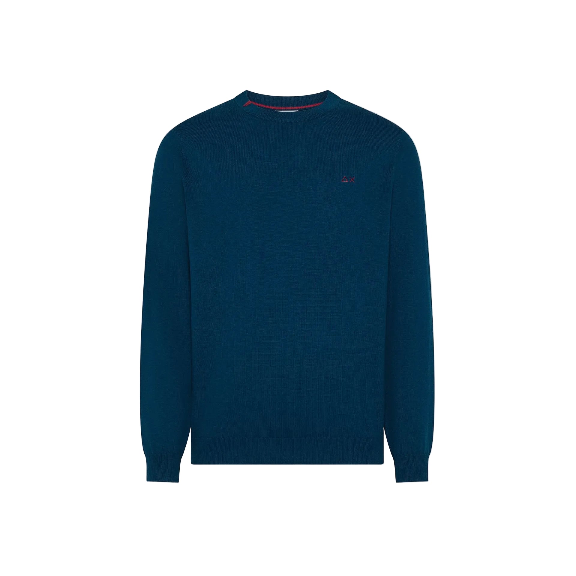 Maglia girocollo in cotone e lana