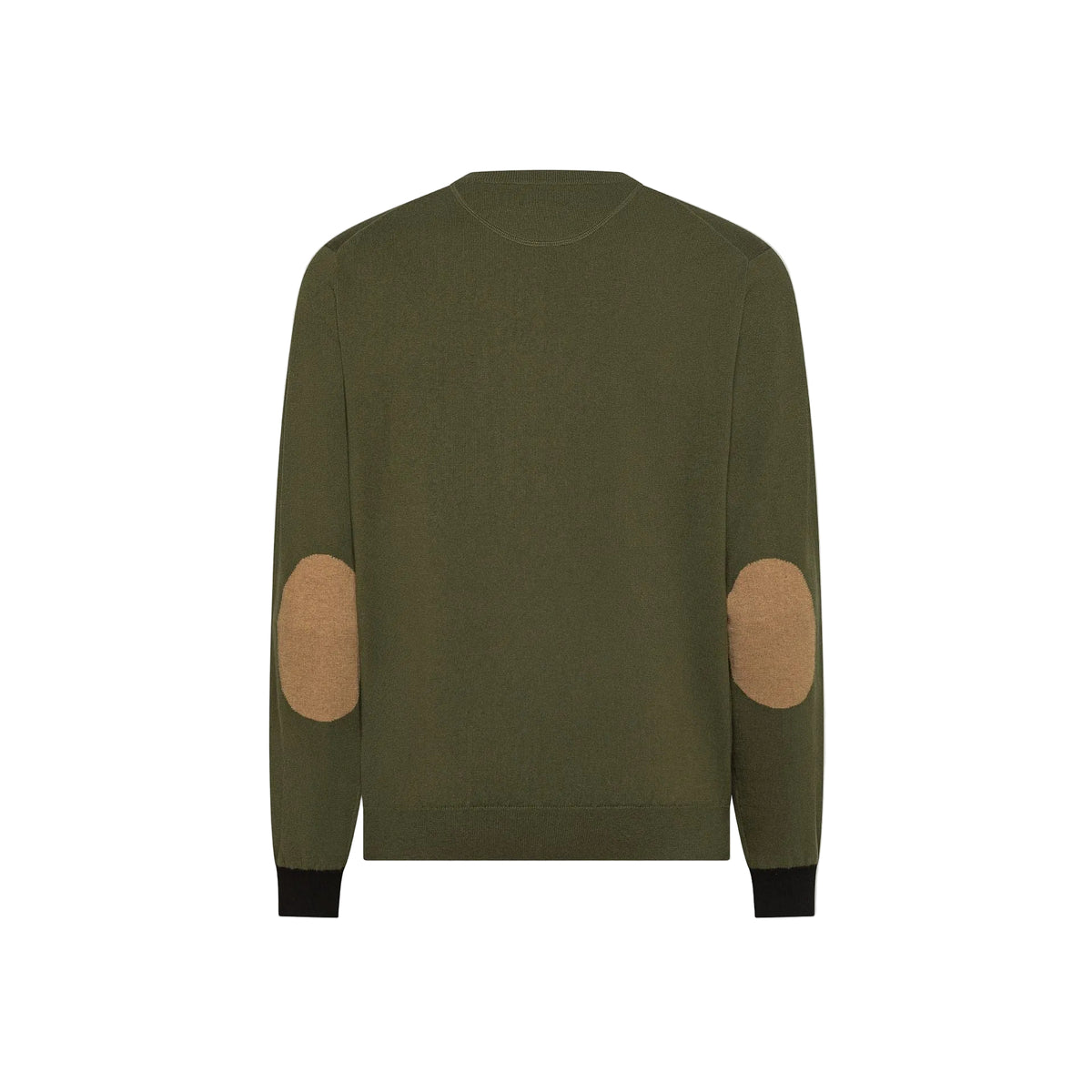 Maglia in cotone e lana Con Toppe in Contrasto