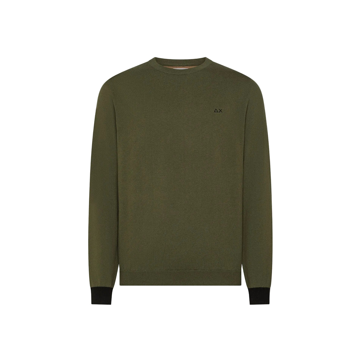 Maglia in cotone e lana Con Toppe in Contrasto
