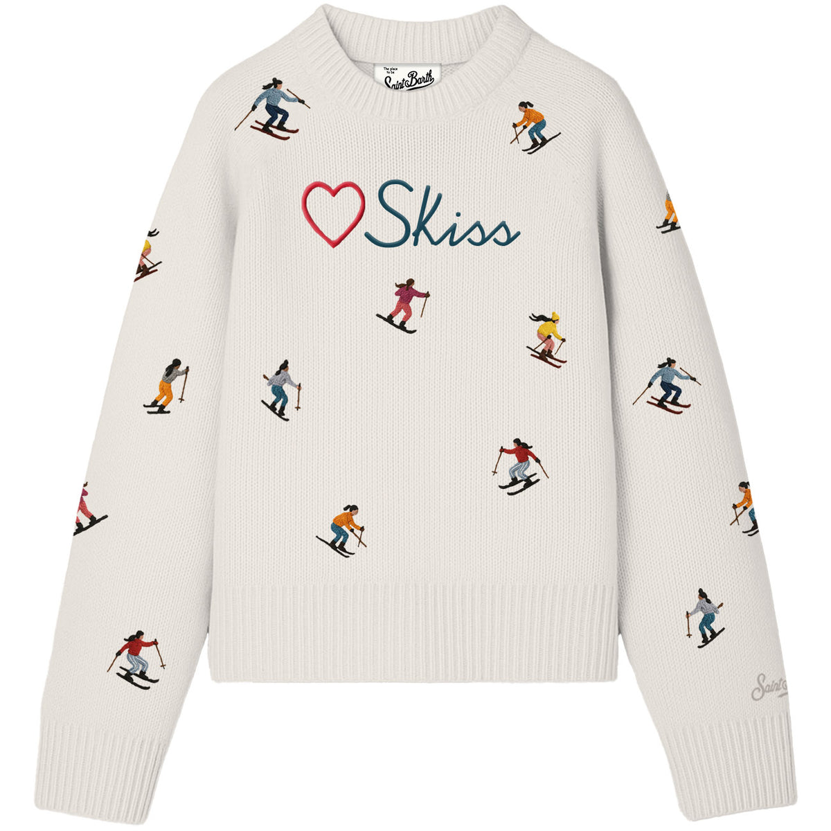 Maglione Girocollo Kyla con Fantasia e Ricamo