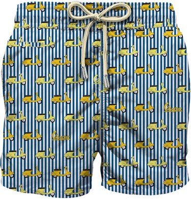 MC2 Saint Barth Boxer Mare Mini Vespa Stripes