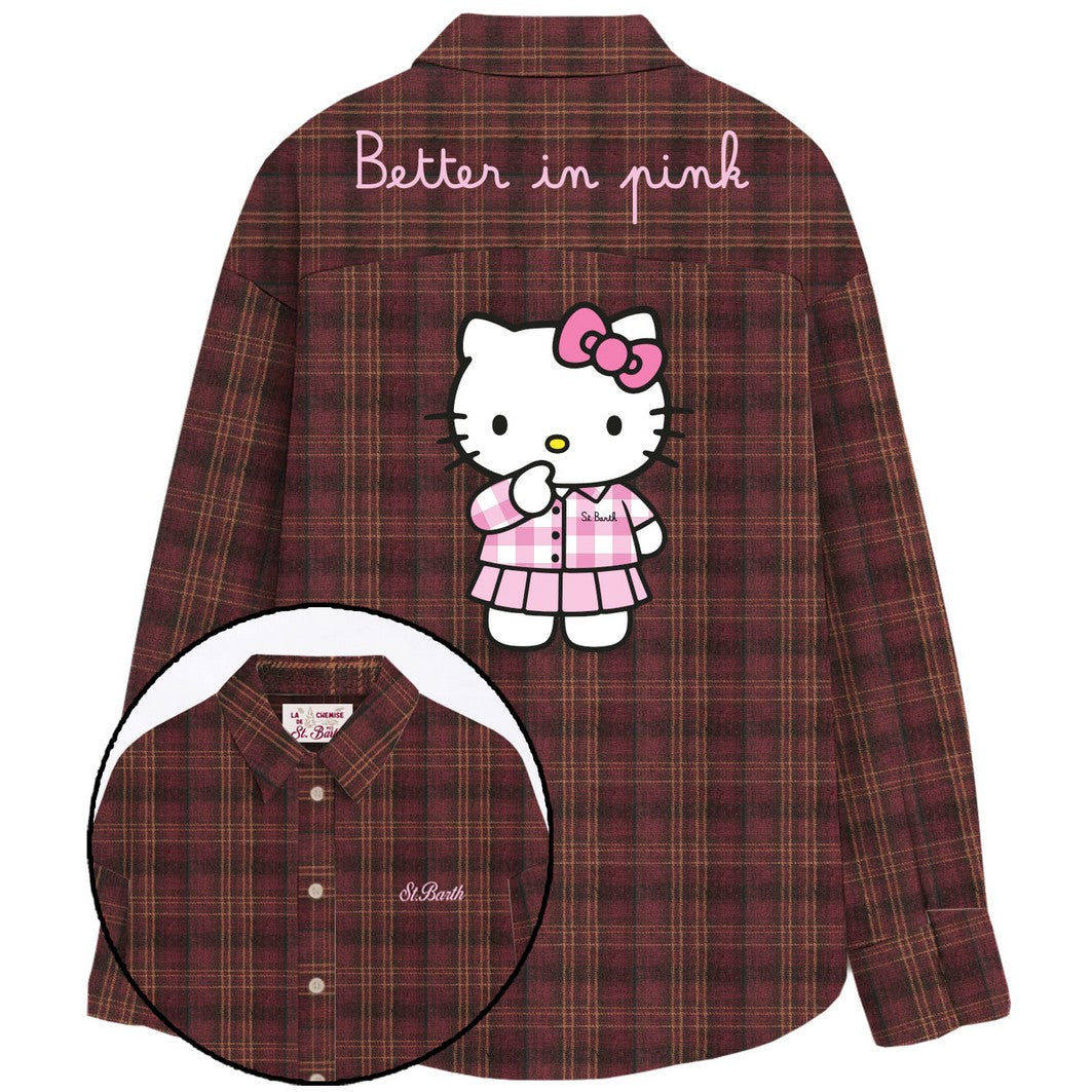 Camicia Lully in Fantasia Tartan con Ricamo