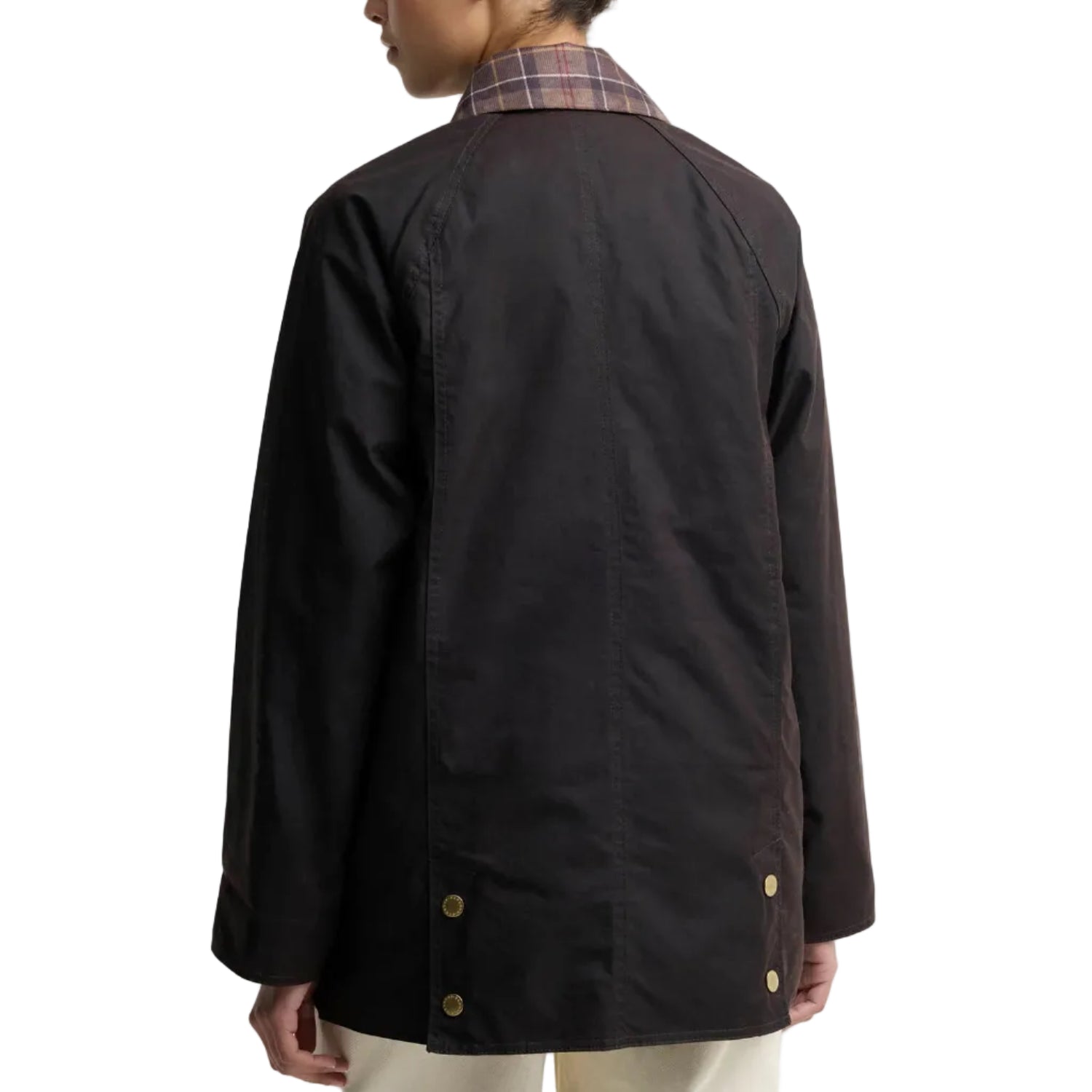 Giacca cerata Modern Beadnell con colletto in tartan Icons