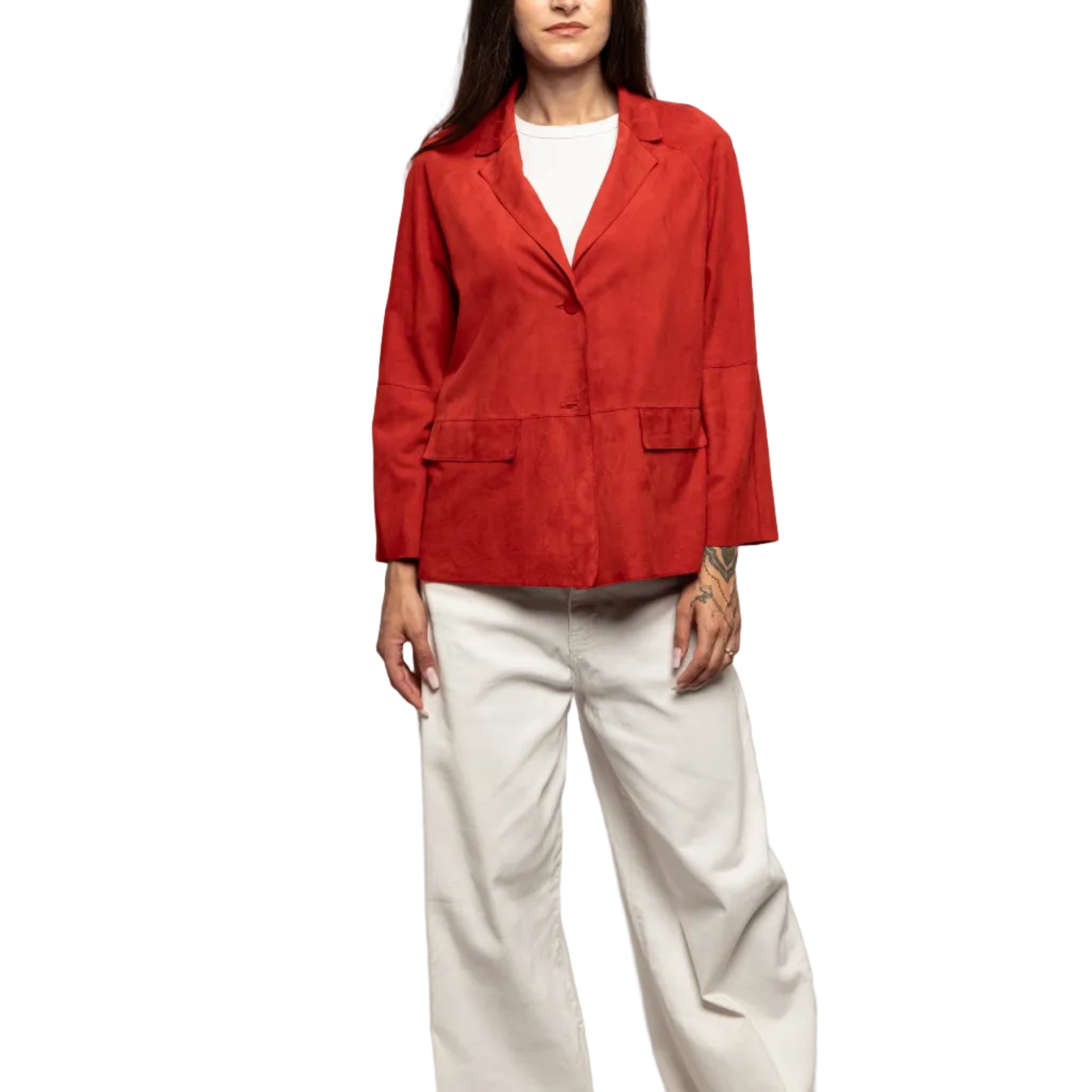 Giubbotto Corto in Suede Lara