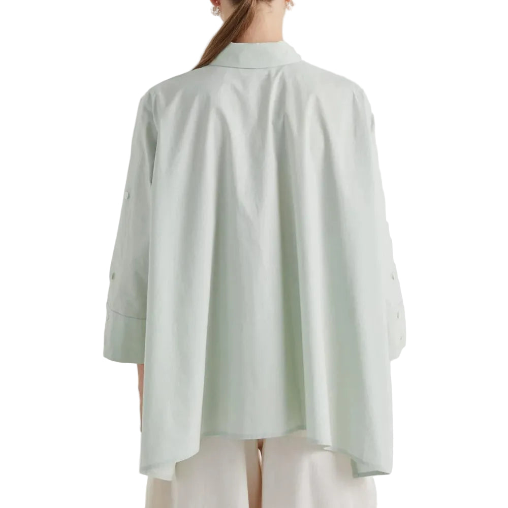 CAMICIA KIMONO CON TASCHE APPLICATE SUL DAVANTI
