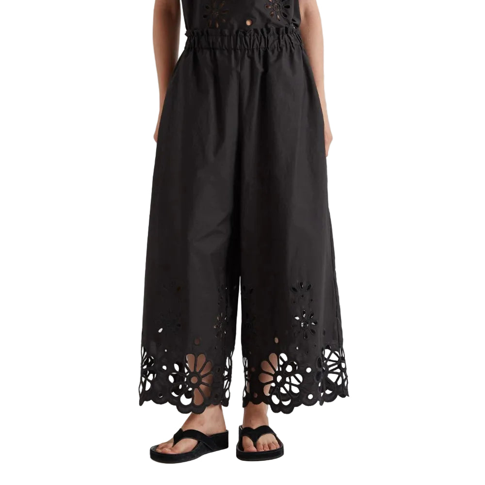 PANTALONE CON BORDO ORLO IN SANGALLO