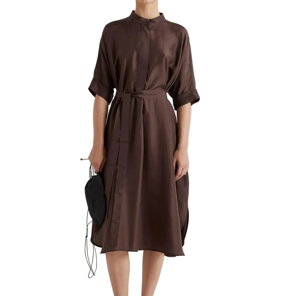 AMPIO ABITO CON CINTURA ABBINATA