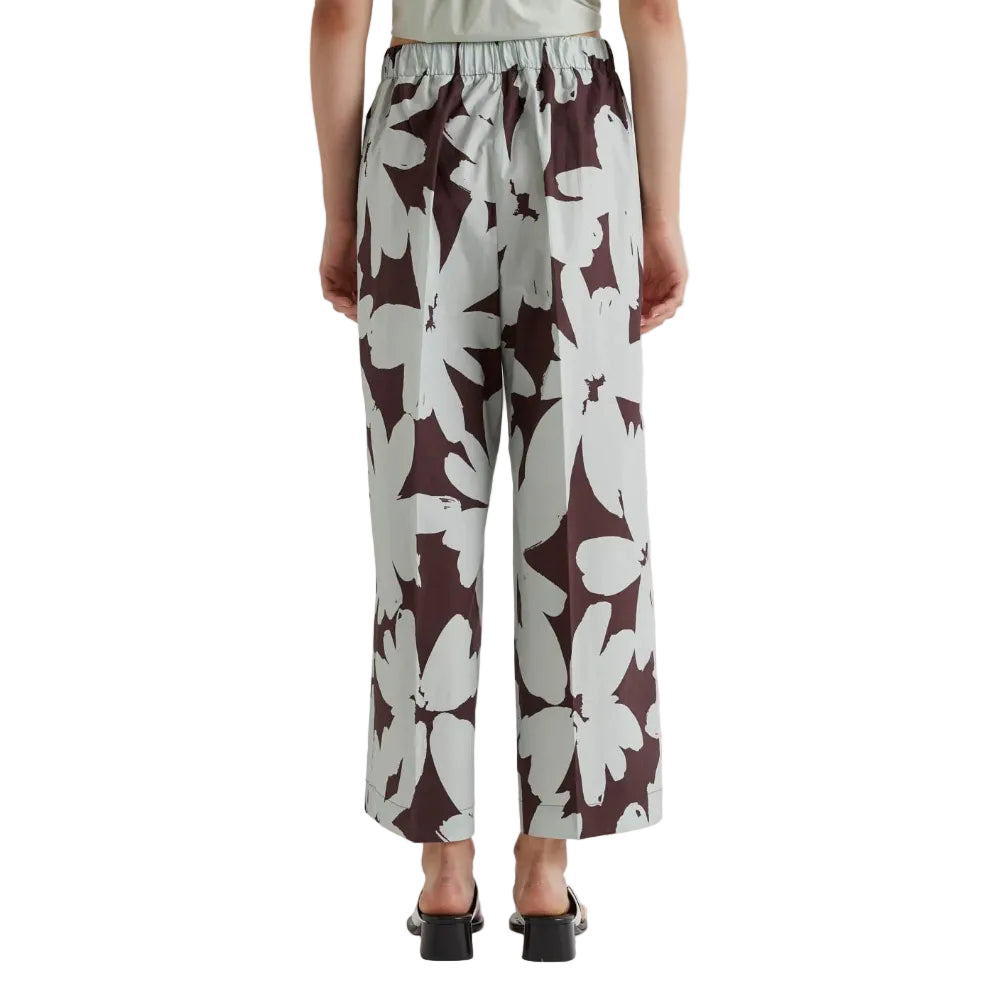 PANTALONE DRITTO IN TESSUTO STAMPATO A FIORI