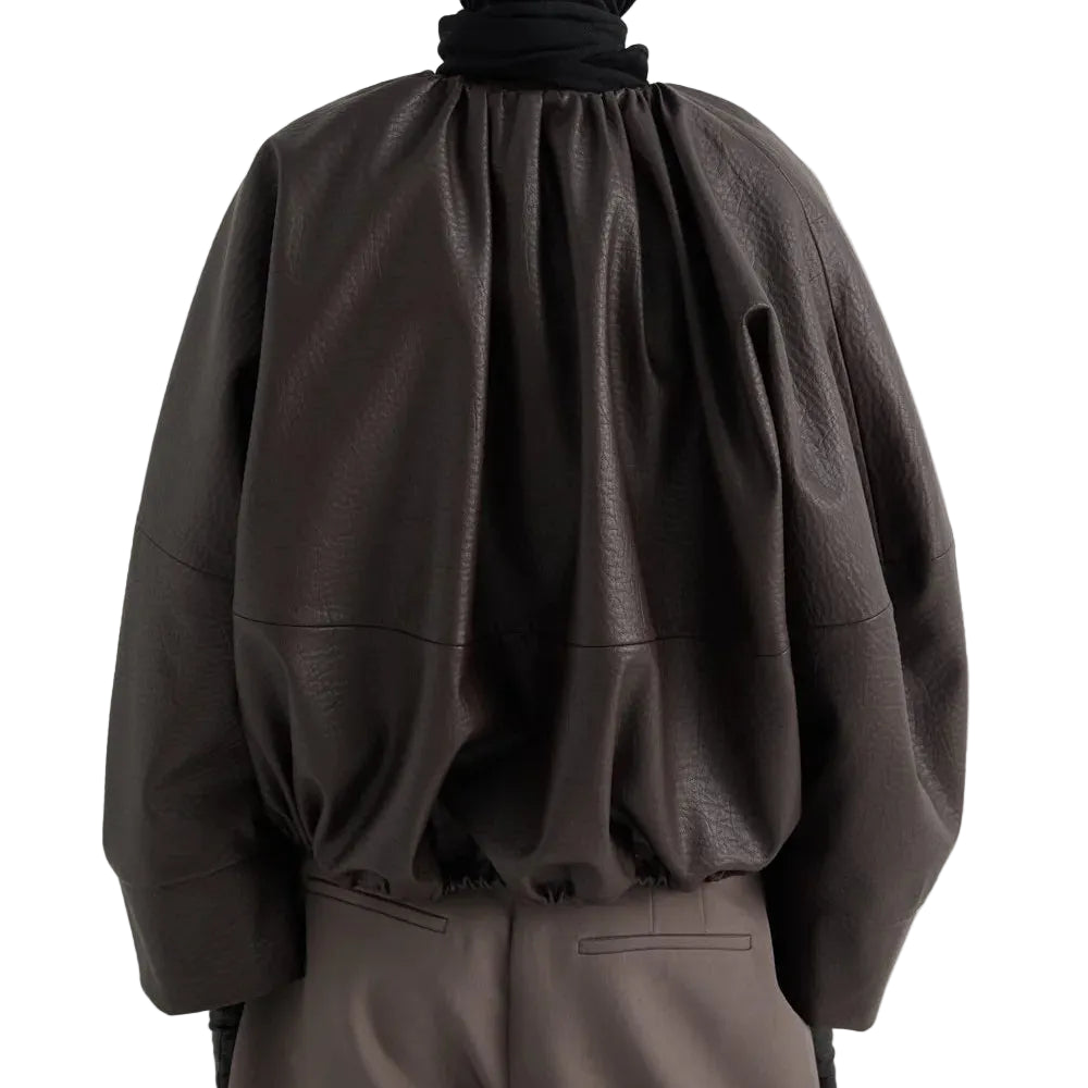 GIACCA IN SIMILPELLE CON COULISSE